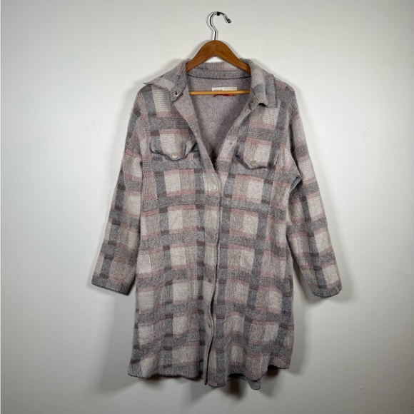 Anthropologie Pilcro Gingham Plaid Eliza Sweater Jacket - Picture 2 of 9